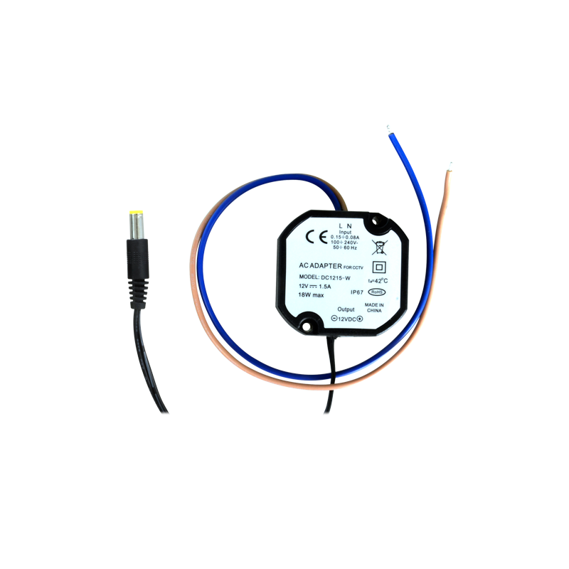 Alimentatore elettronico DC1215-W
12 V / 1500 mA
Dimensioni ri