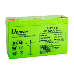 Upower - Batteria ricaricabile - Tecnologia piombo-acido AGM - V