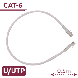 Cavo UTP - Ethernet - Connettori RJ45 - Categoria 6 - 0,5 m - Co