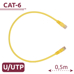 Cavo UTP - Ethernet - Connettori RJ45 - Categoria 6 - 0,5 m - Co