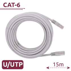 Cavo UTP - Ethernet - Connettori RJ45 - Categoria 6 - 15 m - Col