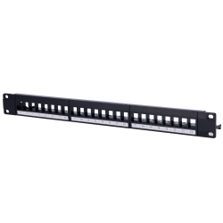 Patch panel vuoto da 24 porte UTP/RJ45 - Formato per rack 1U - S