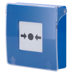 Pulsante manuale di allarme antincendio blu - Senza fili 868 MHz