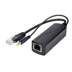 PoE Splitter
 - Per telecamere IP no PoE
 - Ingresso RJ45 (PoE) 