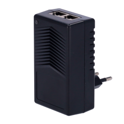 Iniettore PoE da parete - Ingresso/Uscita RJ45 10/100 Mbps - Pot