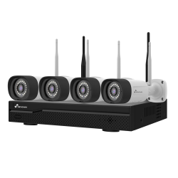 Kit TVCC WiFi Nivian - NVR 16 canali - 4 telecamere 3 Mp preregi
