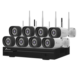 Kit TVCC WiFi Nivian - NVR 16 canali - 8 telecamere 3 Mp preregi
