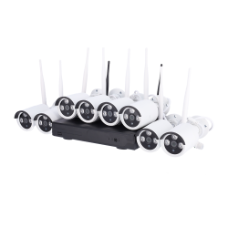 Kit TVCC WiFi Nivian - NVR 10 canali - 8 telecamere 3 Mp preregi