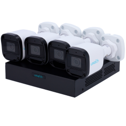 Kit di videosorveglianza Uniarch - NVR 8CH PoE - 4 Telecamere bu