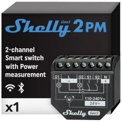 Shelly 2PM Gen3 - WiFi 2.4 GHz IEEE802.11 b/g/n / Bluetooth -  I
