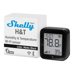 Shelly HT Gen 3 Nero Opaco - WiFi 2.4 GHz IEEE802.11 b/g/n / Blu