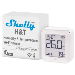 Shelly HT Gen 3 Bianco Opaco - WiFi 2.4 GHz IEEE802.11 b/g/n / B