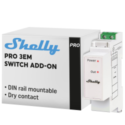 Shelly Pro 3EM Switch Add-on - Compatibile solo con Shelly Pro 3