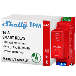 SHELLY PRO 1PM - Interruttore a relè su guida DIN a 1 canale con