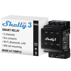 Shelly Pro 3 - WiFi 2.4 GHz IEEE802.11 b/g/n / Bluetooth -  Inte