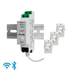 Shelly Pro 3EM 120A - WiFi 2.4 GHz / Bluetooth / LAN - Misurator