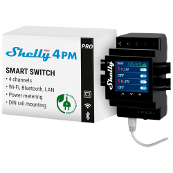 Shelly Pro 4PM - WiFi 2.4 GHz IEEE802.11 b/g/n / Bluetooth -  In