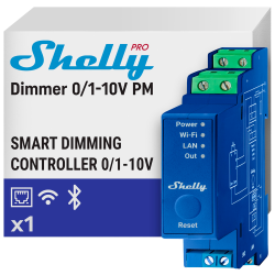 Shelly Pro Dimmer 0/1 - 10V PM - WiFi 2.4 GHz IEEE802.11 b/g/n /