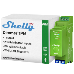 Shelly Pro Dimmer 1PM - WiFi 2.4 GHz IEEE802.11 b/g/n / Bluetoot