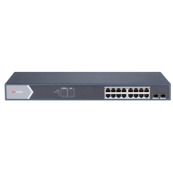 Switch PoE Hikvision - 16 porte RJ45 GE + 2 porte Gigabit SFP - 