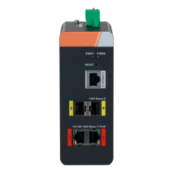 Switch PoE X-Security su Guida DIN - 2 porte PoE RJ45 + 2 SFP - 