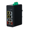 Switch PoE X-Security su Guida DIN - 4 porte PoE RJ45 + 1 porta 