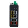 Switch PoE X-Security su Guida DIN - 4 porte PoE RJ45 + 1 porta 