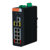 Switch PoE X-Security su Guida DIN - 8 porte PoE RJ45 + 2  porte
