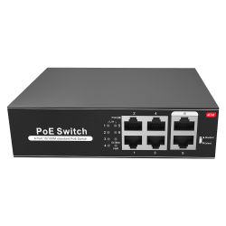 Switch PoE - 4 porte PoE + 2 Uplink RJ45 - Velocit? fino a 100 M