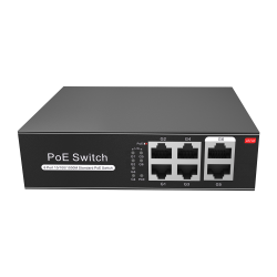 Switch PoE - 4 porte PoE + 2 Uplink RJ45 - Velocit? fino a 1000 