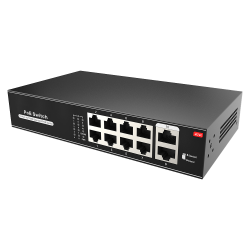 Switch PoE - 8 porte PoE + 2 Uplink RJ45 - Velocit? 10/100 Mbps 