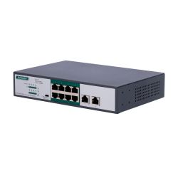 Switch PoE - 8 porte PoE FE + 2 GE - Velocit? 8 x10/100Mbps + 2 