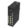 X-Security - Switch Industriale - 8 porte RJ45 + 1 Uplink GIGA +