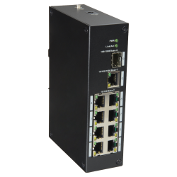 X-Security - Switch Industriale - 8 porte RJ45 + 1 Uplink GIGA +