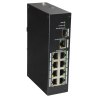 X-Security - Switch Industriale - 8 porte RJ45 + 1 Uplink GIGA +