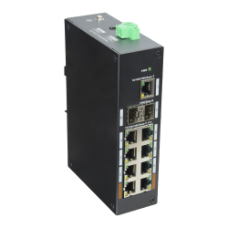 Switch Industrial X-Security - 8 porte RJ45 + 2 porte SFP + 1 po