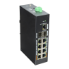 Switch Industrial X-Security - 8 porte RJ45 + 2 porte SFP + 1 po