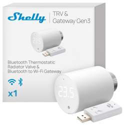 Shelly BLU TRV x1 + Shelly Blu Gateway Gen3 - WiFi 2.4 GHz IEEE8