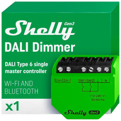 Shelly DALI Dimmer Gen3 - WiFi 2.4 GHz IEEE802.11 b/g/n - Blueto