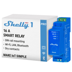 Shelly Pro 1 - WiFi 2.4 GHz IEEE802.11 b/g/n / Bluetooth -  Inte