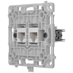 Enchufe Ethernet con dos puertos - Compatible con cables CAT.6 y