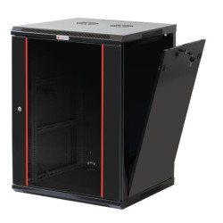 Armadio Rack 19" a muro 12 unità sezione unica prof. 600mm Nero