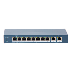 Switch PoE Hikvision - 8 porte 10/100 Mbps PoE + 2 Gigabit RJ45 