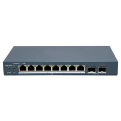 Hikvision PoE Switch Managed - 8 porte PoE 802.3af/at + 2 SFP - 