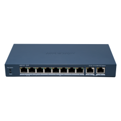 Hikvision HiPoE Switch Managed - 8 porte PoE 802.3af/at + 2 Upli