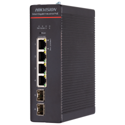 Hikvision Switch Industrial PoE Cloud Capa 2 - 4 puertos PoE++ G