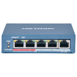 Interruttore da tavolo Hikvision - 4 Porte PoE + 1 porta Uplink 