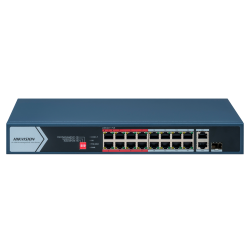 Switch PoE Hikvision - 16 porte RJ45 FE + 2 porte Gigabit RJ45/S