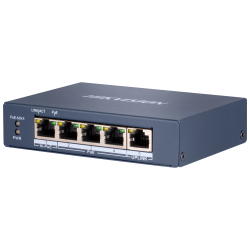 Switch PoE Hikvision - 4 RJ45 Gigabit + 1 uplink Gigabit RJ45/SF