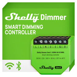 Shelly Dimmer Gen 3 - WiFi 2.4 GHz IEEE802.11 b/g/n / Bluetooth 